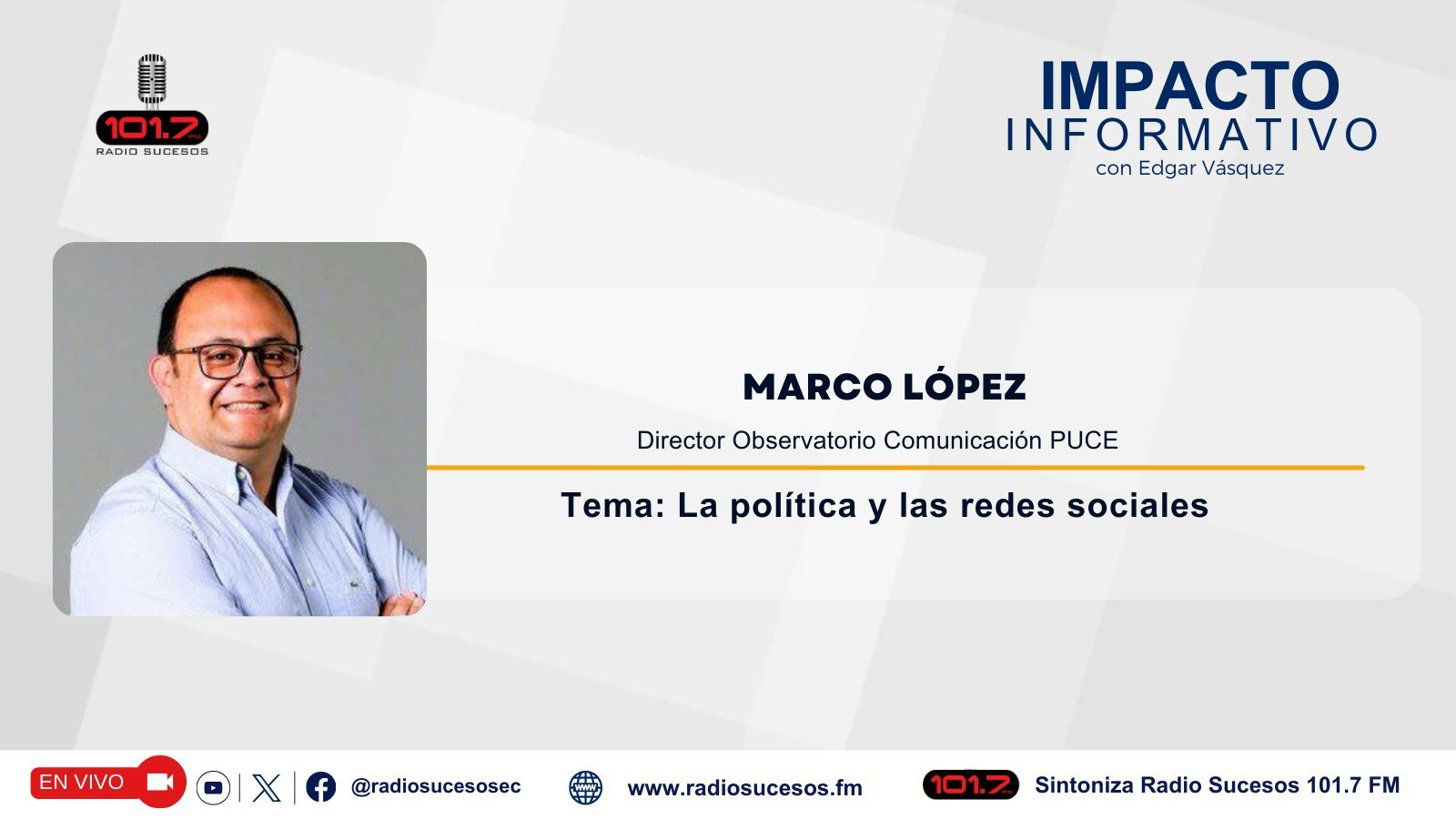 La política y las redes sociales – Marco López Paredes en Radio Sucesos